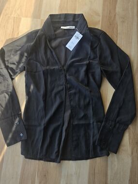 Abercrombie & Fitch Black Hook and Loop Blouse